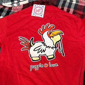 Red Puppie Love rooster Graphic T-Shirt